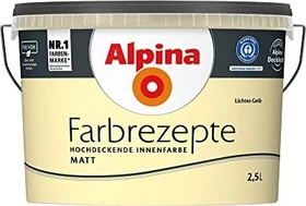 Alpina Farben Farbrezepte Innenfarbe lichtes gelb matt, 2.5l