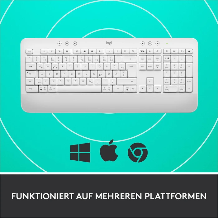 Logitech Signature K650 Comfort, Off-White, Logi Bolt, USB/Bluetooth, IT