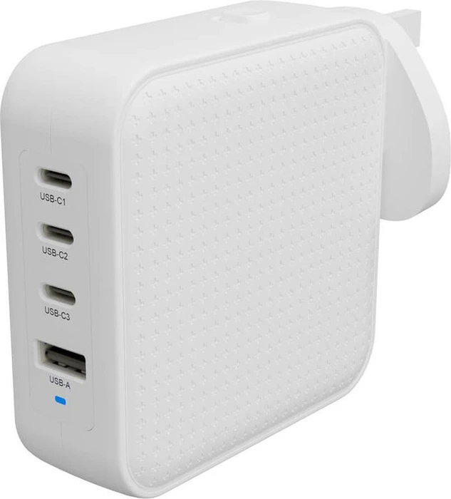 Hyper HyperJuice GaN Reise-Ladegerät, 3x USB-C + 1x USB-A, 100W, weiß