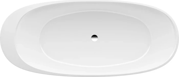 Laufen Ilbagnoalessi Freistehende Badewanne, aus Mineralgusswerkstoff Sentec, mit Mittelablauf, caffe matt außen/weiß matt innen