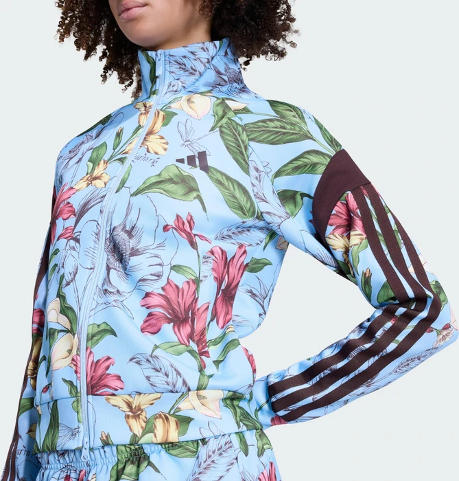 adidas x FARM Rio Tiro Trainingsjacke clear sky/shadow brown/multicolor (Damen)