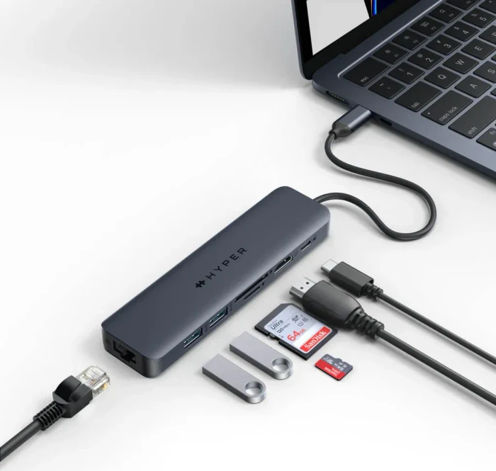 Hyper HyperDrive Next 7-Port USB-C Hub, blau, USB-C 3.1 [Stecker]