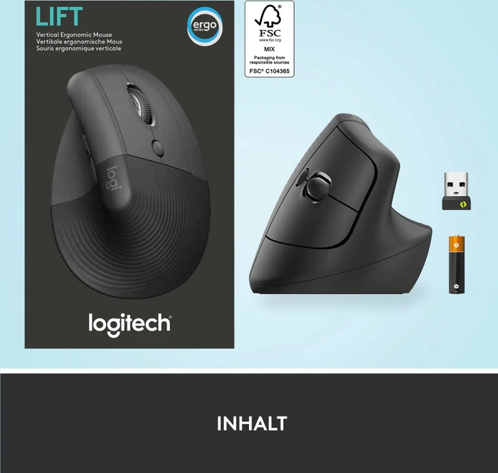 Logitech Lift for Business, Graphite, Logi Bolt, USB/Bluetooth