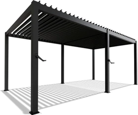 Juskys Tahiti Pergola mit Lamellendach 3x5.9m anthrazit