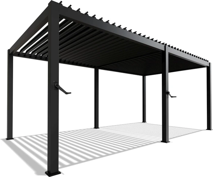 Juskys Tahiti Pergola mit Lamellendach 3x5.9m anthrazit