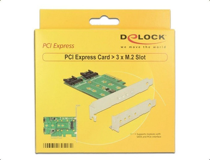 DeLOCK PCIe -> M.2 PCIe, PCIe -> M.2 SATA