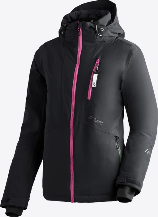 Maier Sports Straja Skijacke black/pink flambe (Damen)