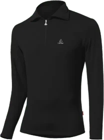Löffler Midlayer Turtle Transtex Poloshirt langarm schwarz (Herren)