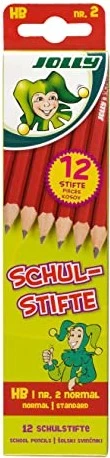 Jolly Schulstift Bleistift HB graphit, Kartonetui, 12er-Pack