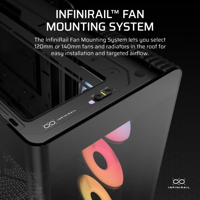 Corsair FRAME 4500X RS-R ARGB, schwarz, Glasfenster