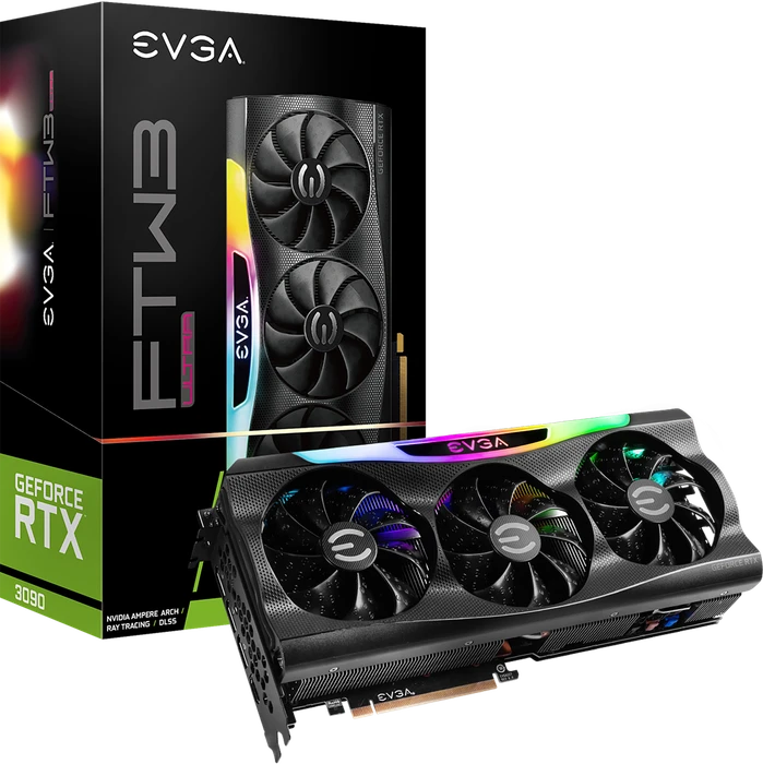 EVGA GeForce RTX 3090 FTW3 Ultra Gaming, 24GB GDDR6X, HDMI, 3x DP