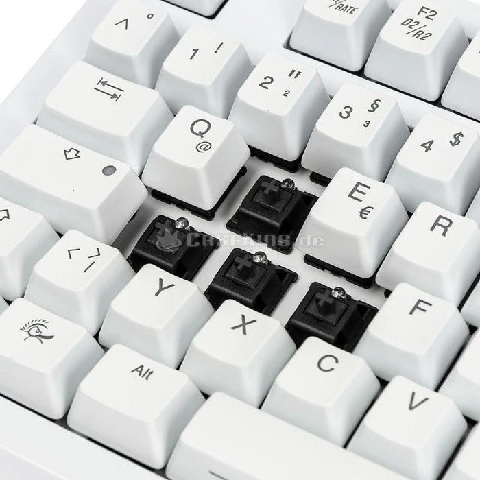 Ducky Shine 4 weiß, LEDs blau/rot, MX BROWN, USB, DE