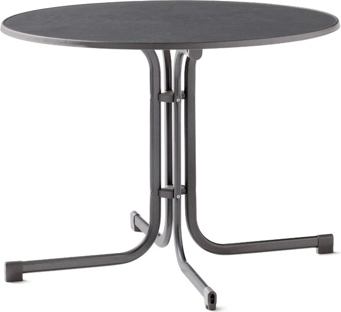 Sieger Boulevard mecalit-Pro Klapptisch 100cm eisengrau/schieferdekor anthrazit
