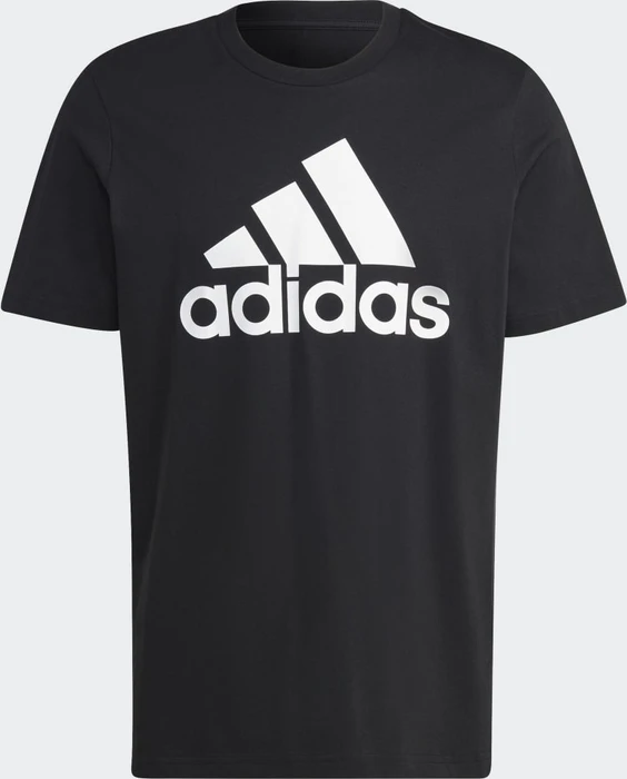 adidas Essentials Single Jersey Big Logo T-Shirt kurzarm schwarz/weiß (Herren)