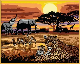 Ravensburger Malen nach Zahlen Afrikanische Impression