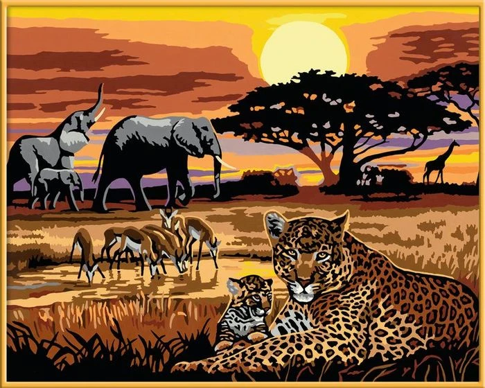 Ravensburger Malen nach Zahlen Afrikanische Impression