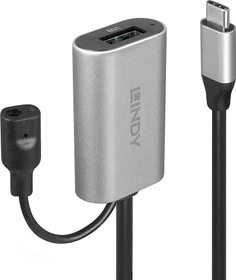 Lindy USB 3.0 Adapterkabel, USB 3.0, 5Gb/s, USB-A 3.0 [Buchse] auf USB-C 3.0 [Stecker], aktiv, 5m (43270)