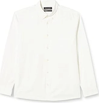 Marc O'Polo Regular Bio-Baumwolle Lyocell Mix Hemd langarm egg white (Herren)