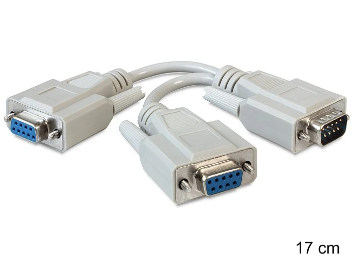 DeLOCK RS-232-Kabel 9-pol-Stecker/2x 9-pol-Buchse 0.17m