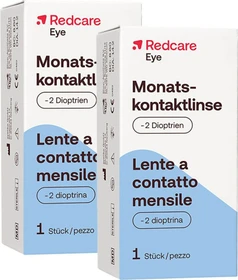 Redcare Monatskontaktlinse, -2.00 Dioptrien, 2 Stück