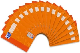 Oxford Schulheft, A5, Lineatur 7, orange, 16 Blatt, 15er-Pack