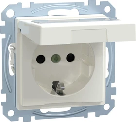 Merten System M SCHUKO-Steckdose Thermoplast brillant, polarweiß glänzend
