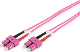 Digitus LWL Duplex Kabel, OM4, 2x SC Stecker/2x SC Stecker, 2m, violett