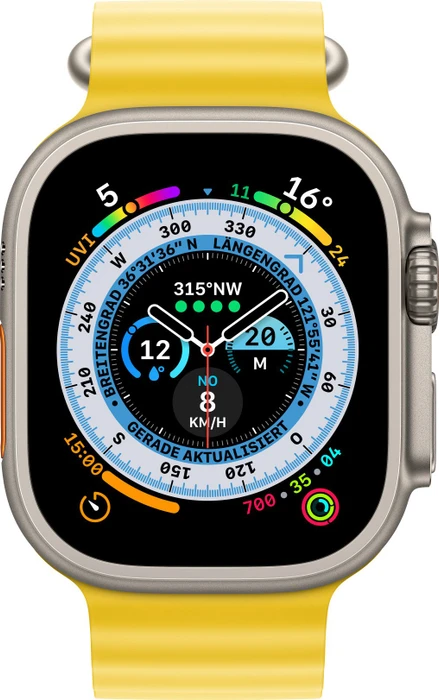 Apple Ocean Armband Verlängerung für Apple Watch Ultra 49mm gelb