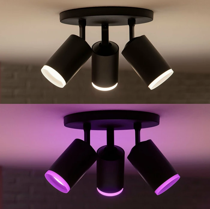 Philips Hue White and Color Ambiance Fugato Spot 3-flammig schwarz