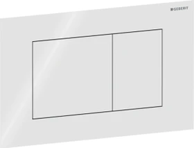 Geberit Sigma40 Betätigungsplatte eckig, 2-Mengen-Spülung, weiß matt, easy-to-clean-beschichtet