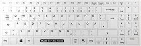 Man & Machine Its Cool Flat Keyboard, weiß, USB, DE (ICF/DE/W5)