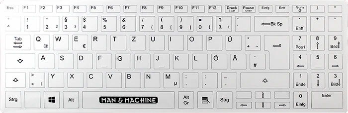 Man & Machine Its Cool Flat Keyboard, weiß, USB, DE