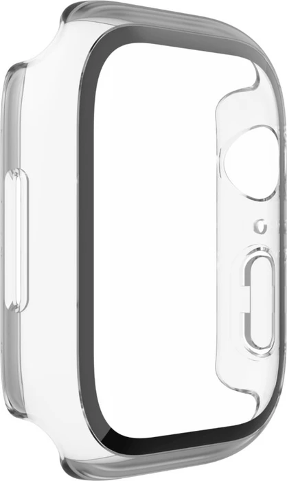 Belkin ScreenForce antimikrobieller TemperedCurve 2-in-1-Displayschutz mit Schutzrand für Apple Watch (44mm/45mm) transparent