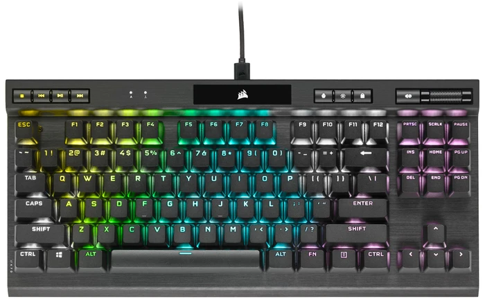 Corsair Gaming K70 RGB TKL - Champion Series, MX SPEED RGB Silver, USB, DE