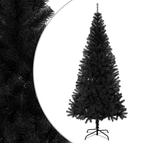 vidaXL Künstlicher Weihnachtsbaum Tanne schwarz, 210cm