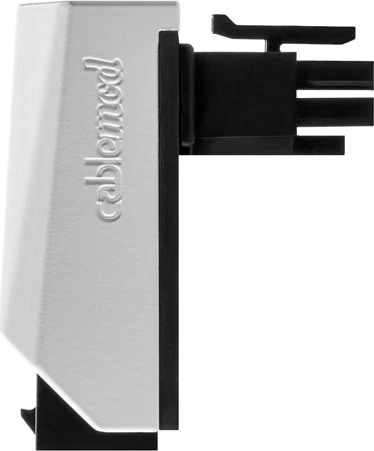 CableMod 12VHPWR Winkeladapter 90 Grad, Variante A, Sense-Pins an der Unterseite, weiß
