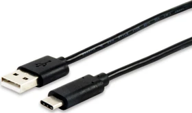 Equip Adapterkabel USB-C 2.0 [Stecker] auf USB-A 2.0 [Stecker], 1m, schwarz (12888107)