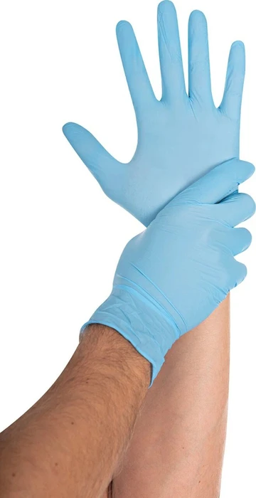 Franz Mensch Hygostar Nitril Safe Light Einweghandschuhe XXL blau, 100 Stück
