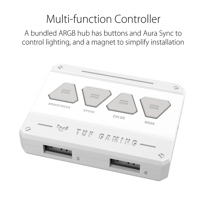 ASUS TUF Gaming TF120 ARGB White Edition, LED-Steuerung, 120mm, 3er-Pack