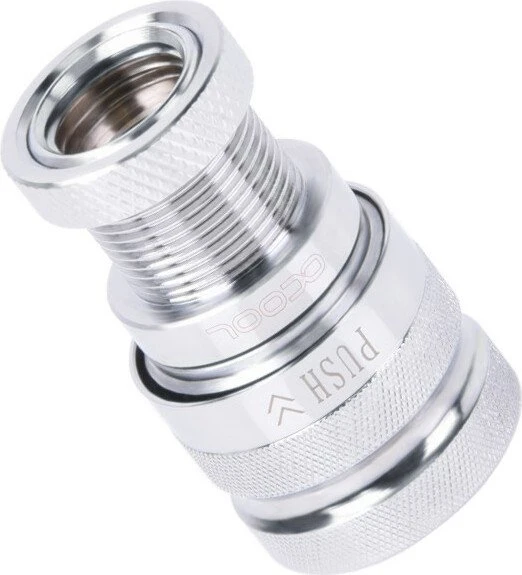 Alphacool Eiszapfen G1/4" Schnellverschluss Kupplung mit Schottverschraubung, chrome