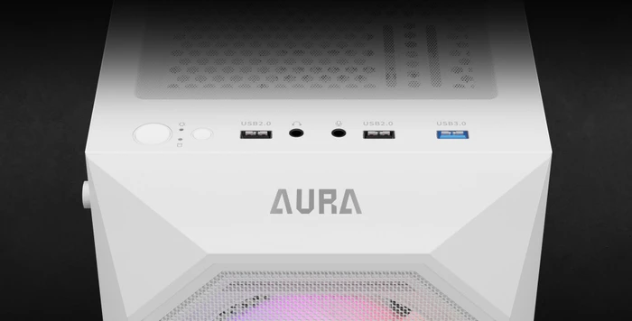 Gamdias Aura GC1 Elite WH, weiß, Glasfenster