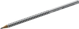 Faber-Castell Grip 2001 Bleistift 2B graphit, silber, 12er-Pack
