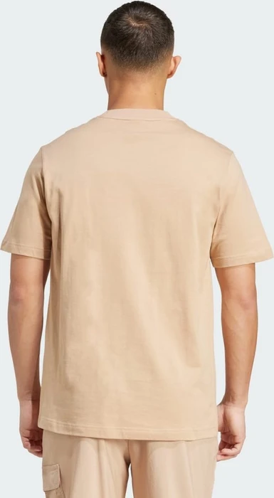 adidas Essentials Small Logo Single Jersey T-Shirt kurzarm warm sandstone/black (Herren)