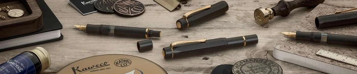 Kaweco Piston Sport Classic black/gold, rechte Hand, extra fein