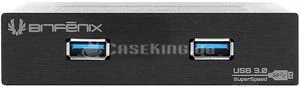 BitFenix 2x USB 3.0 Front Panel, 3.5" Multifunktionspanel, schwarz
