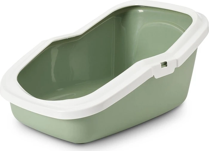 Savic Aseo offene Katzentoilette, hinten erhöht, Botanical Green