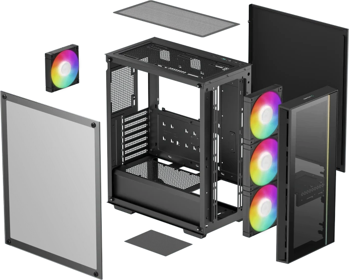 DeepCool Matrexx 55 V4 C, schwarz, Glasfenster