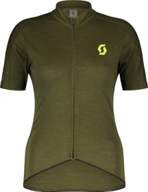Scott Gravel Merino Trikot kurzarm fir green/bitter yellow (Damen)