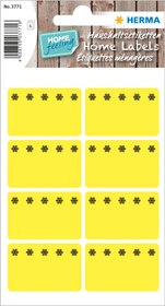 Herma Tiefkühletiketten Eiskristalle, 26x40mm, gelb, 6 Blatt (48 Etiketten)