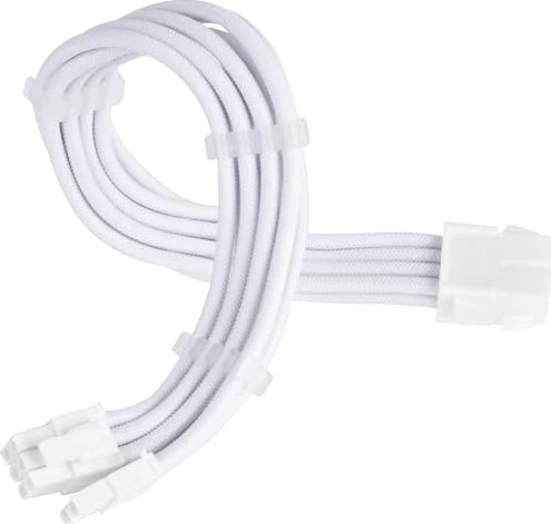 SilverStone 8-Pin PCIe zu 6/8-Pin PCIe ungewinkelt/ungewinkelt, 30cm, weiß